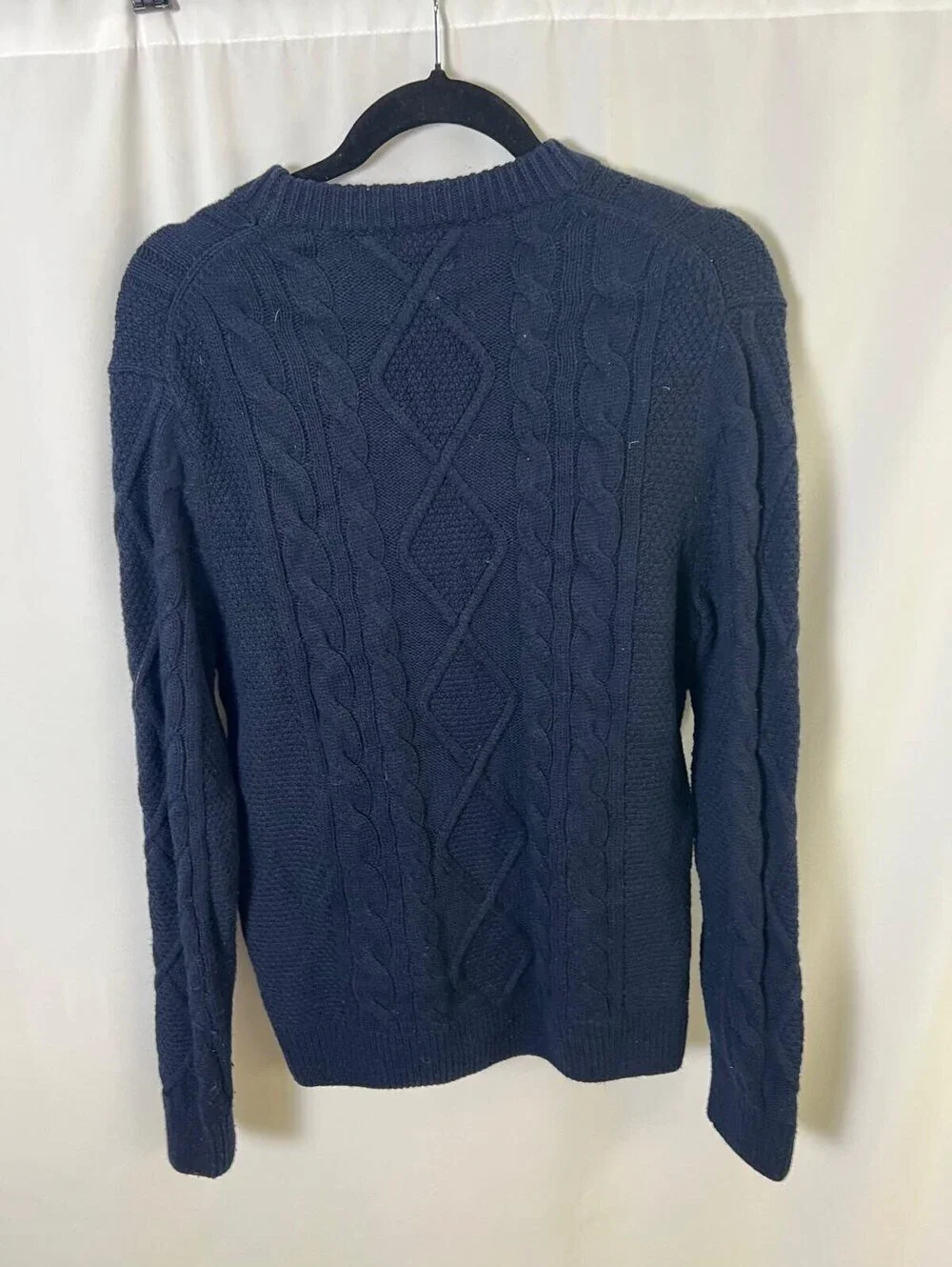 Abercrombie & Fitch Navy Cable Knit Sweater Medium Classic